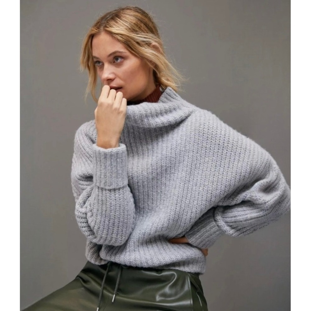 Maeve Anthropologie Athena Alpaca Wool Yak Blend Cowl Neck Chunky Knit Sweater S